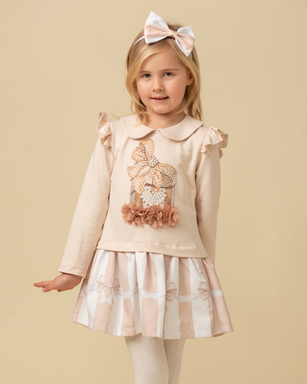 Mink Diamante Bow Dress