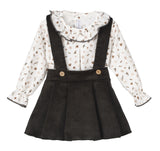 CALAMARO Ivory & Green Skirt Set