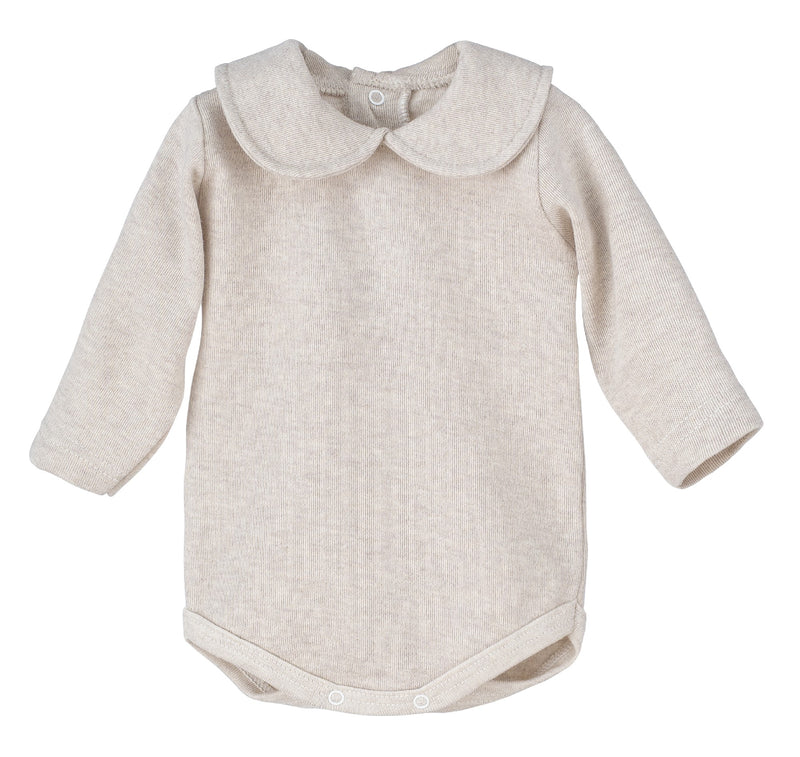 CALAMARO Beige Round Collar Bodysuit