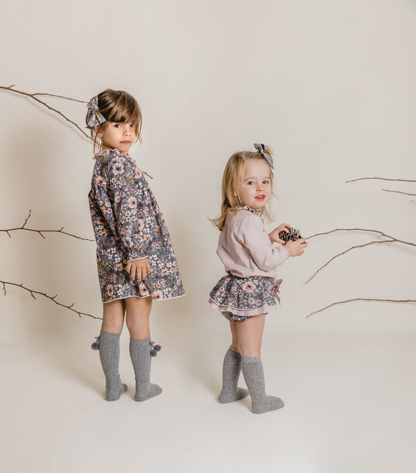 CALAMARO Nude Floral Dress