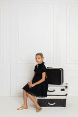 PATACHOU Black Lace & Velvet Dress