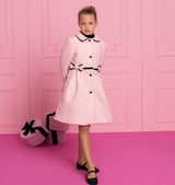 PATACHOU Pink & Black Boucle Coat
