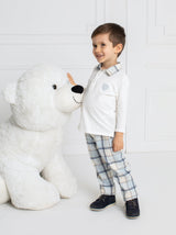 PATACHOU Blue Check Trousers