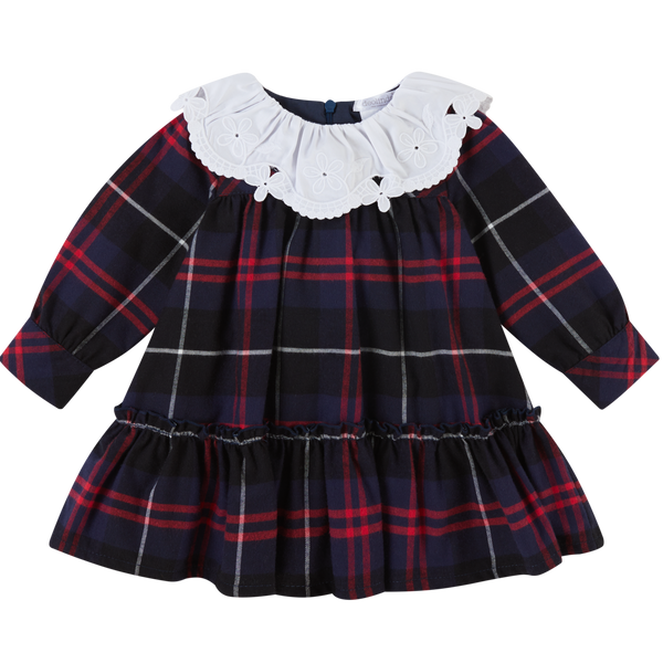 DEOLINDA Navy Tartan Dress