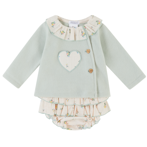 Green Floral Bloomer Set