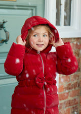 Red Bow Puffer Coat