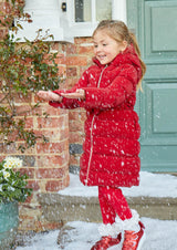 Red Bow Puffer Coat