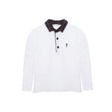 PATACHOU White Polo Shirt with Tartan