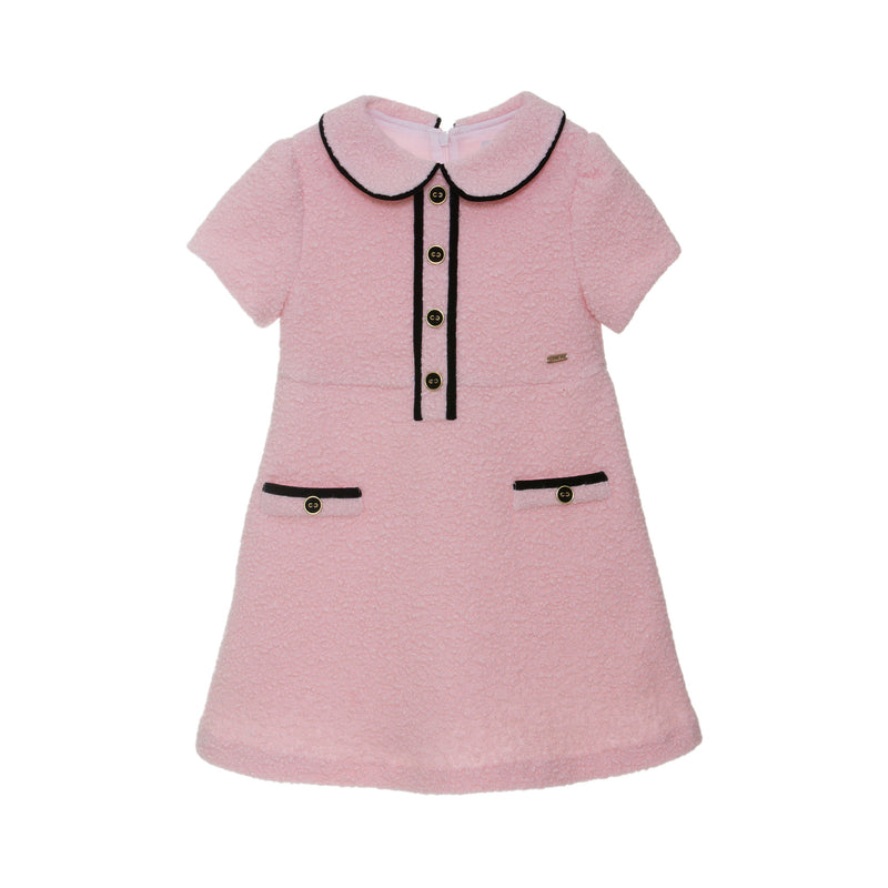 PATACHOU Pink & Black Boucle Dress