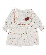 RAPIFE Ivory Pom Pom Dress
