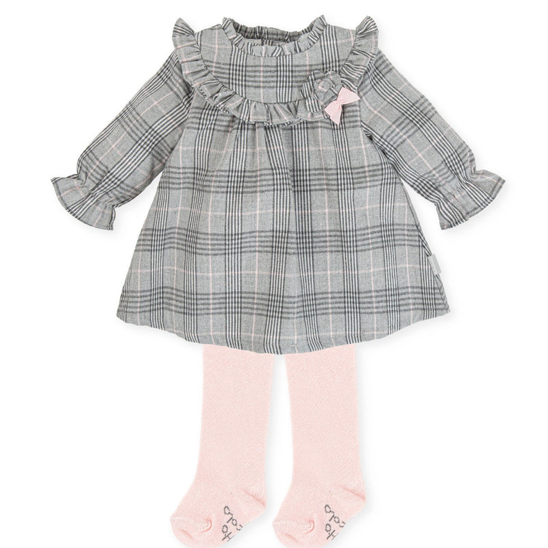 TUTTO PICCOLO Grey Check Dress