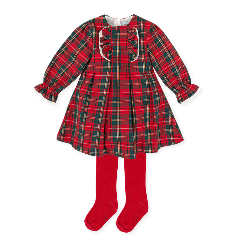 TUTTO PICCOLO Red Tartan Dress