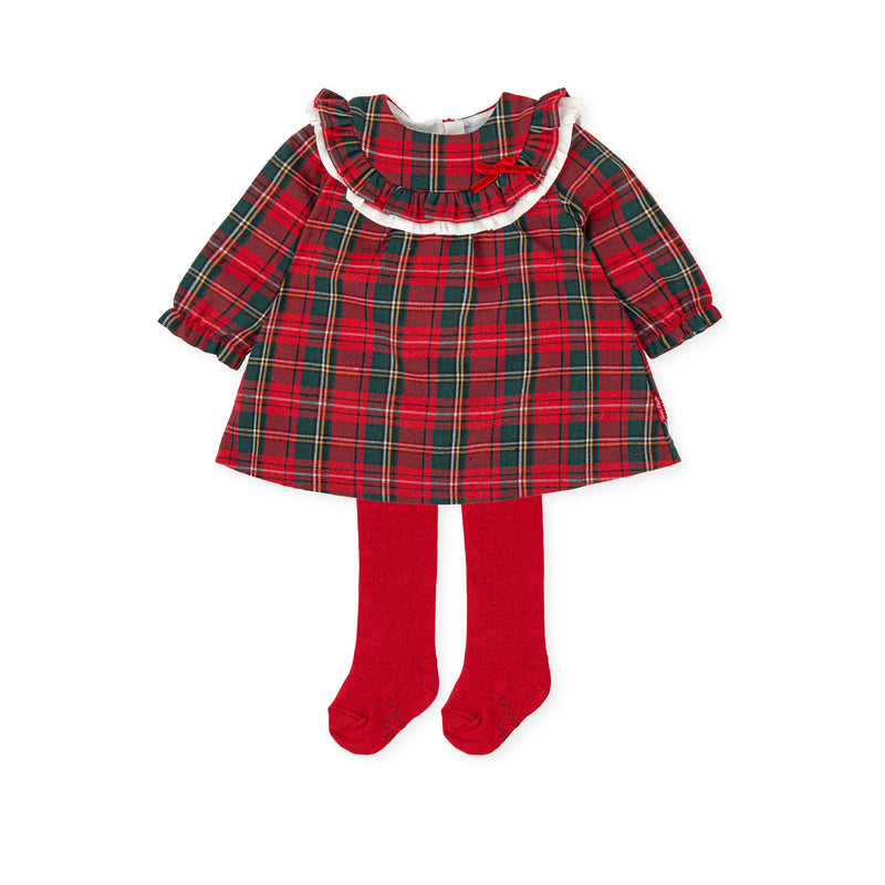 TUTTO PICCOLO Red Tartan Dress