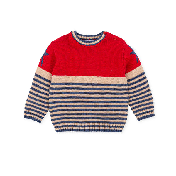TUTTO PICCOLO Red Knitted Jumper