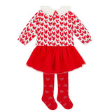 AGATHA Red Skirt Set with Tights