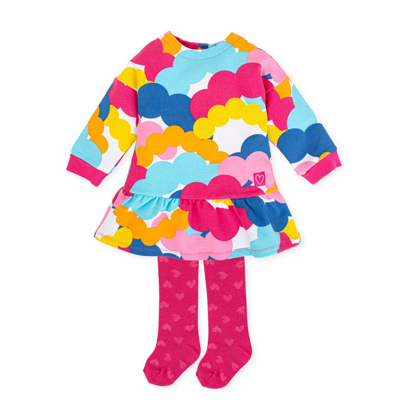 AGATHA Colourful  Dress with Tights