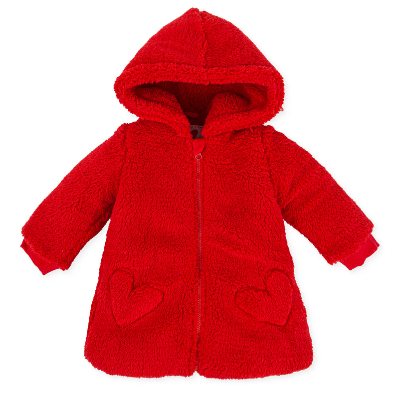 AGATHA Red Teddy Coat with Hood