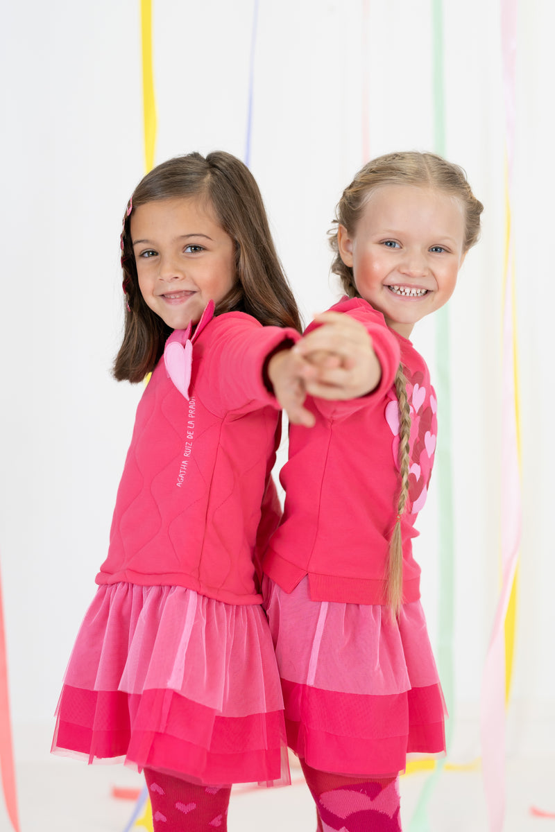 AGATHA Pink Heart Dress with Tights