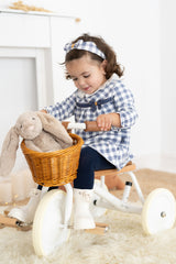 TUTTO PICCOLO Blue Check Dress & Tights