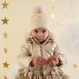 Little A 'Fernanda' Gold Pom Hat