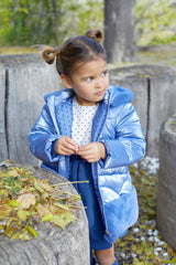 TUTTO PICCOLO Blue Padded Coat