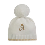 Little A 'Emberly' White Pom Hat