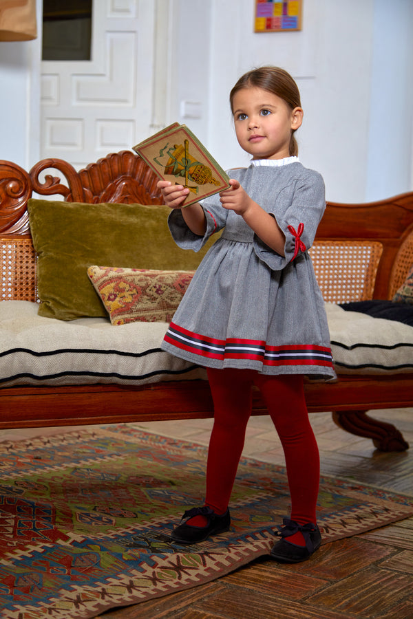 TUTTO PICCOLO Grey Dress & Tights