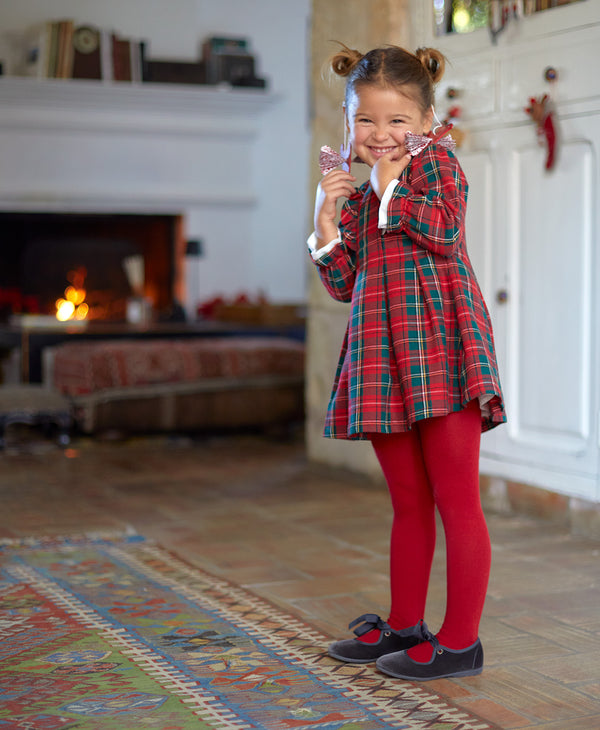 TUTTO PICCOLO Red Tartan Dress