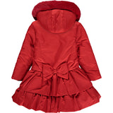 ADEE Red Ruffle Hooded Coat
