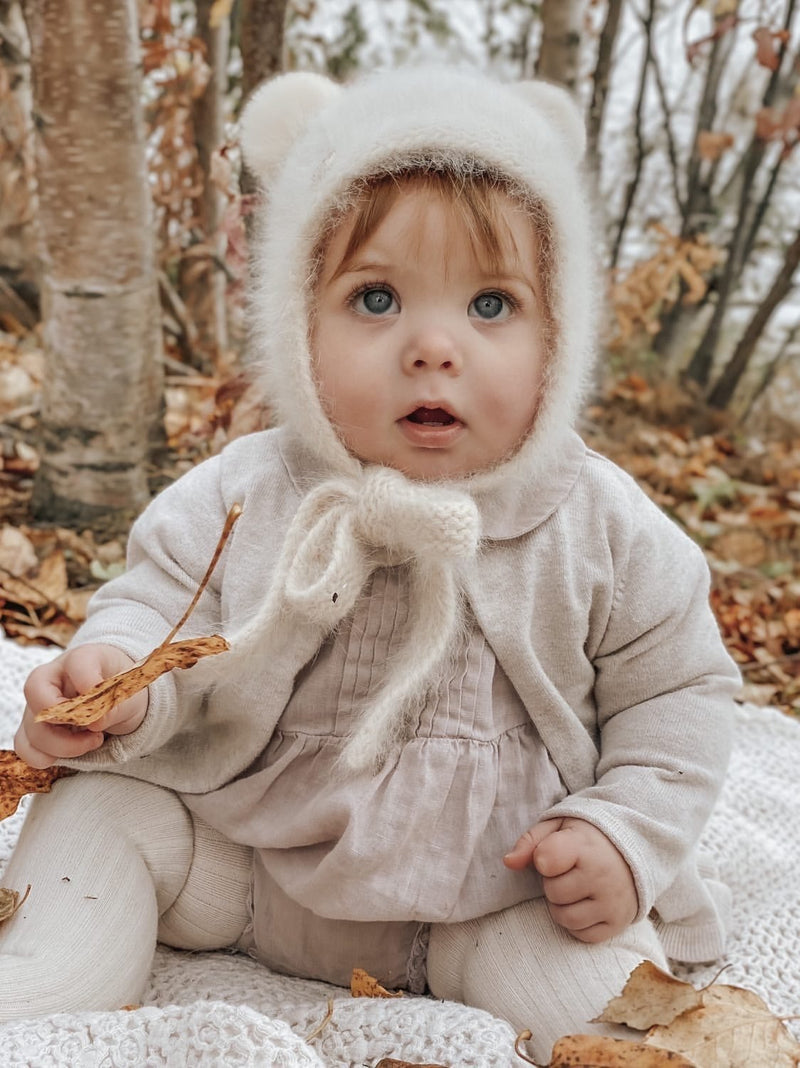 Petite Maison Oatmeal Cashmere Teddy Hat