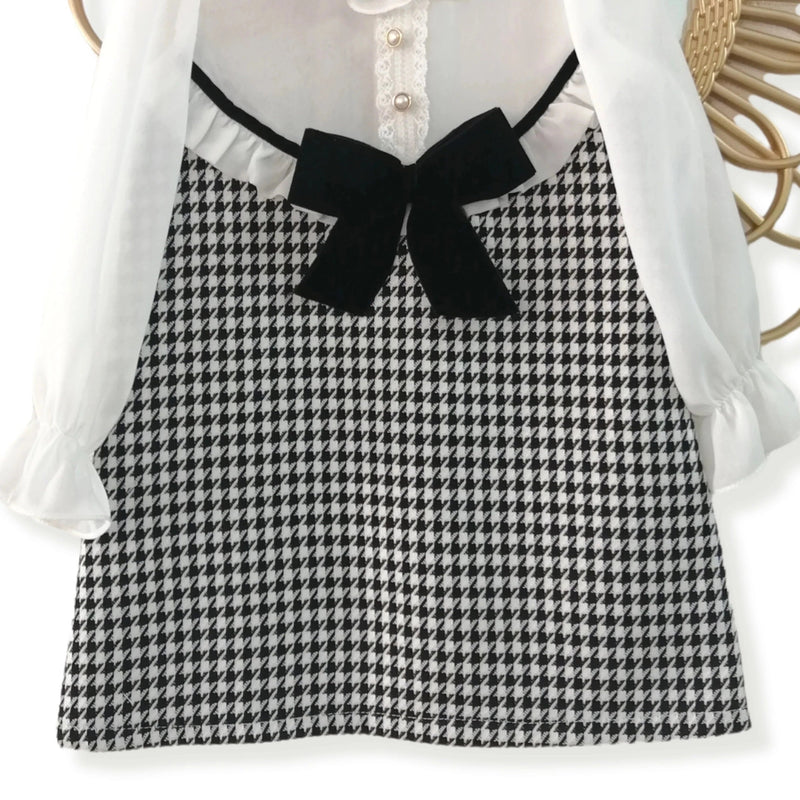 Black & White Dogstooth Dress