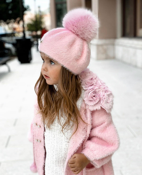 Petite Maison Rose Wool Beret
