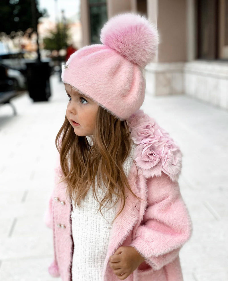 Petite Maison Rose Wool Beret