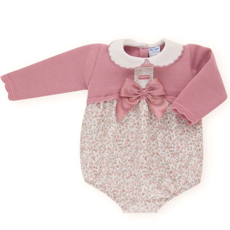 SARDON Half Knit Pink Romper