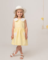 CARAMELO KIDS Yellow Linen Dress (to 8 years)