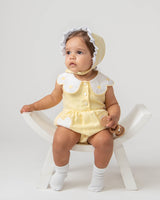 CARAMELO KIDS Yellow Linen Romper