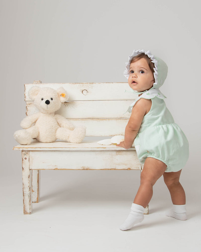 CARAMELO KIDS Mint Linen Romper