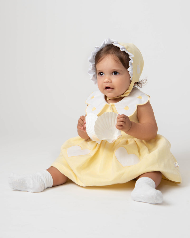 CARAMELO KIDS Yellow Linen Dress (to 8 years)