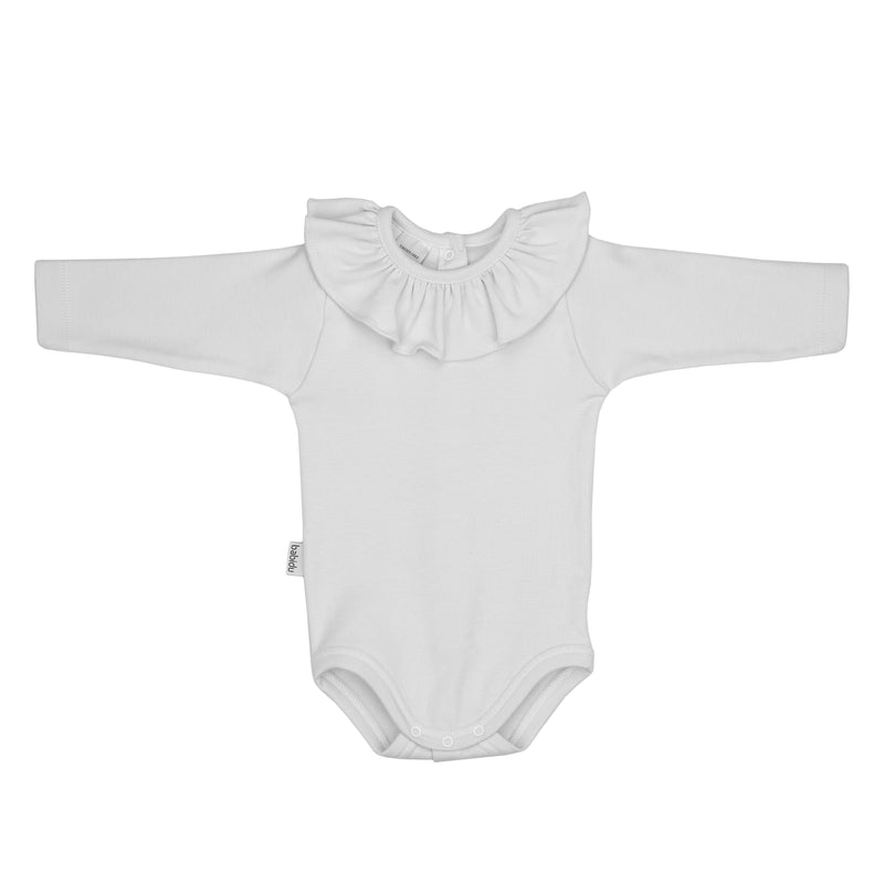 Babidu White Frill Collar Bodysuit