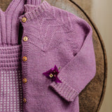 WEDOBLE Purple Cashmere Blend Cardigan (3M-4Y)