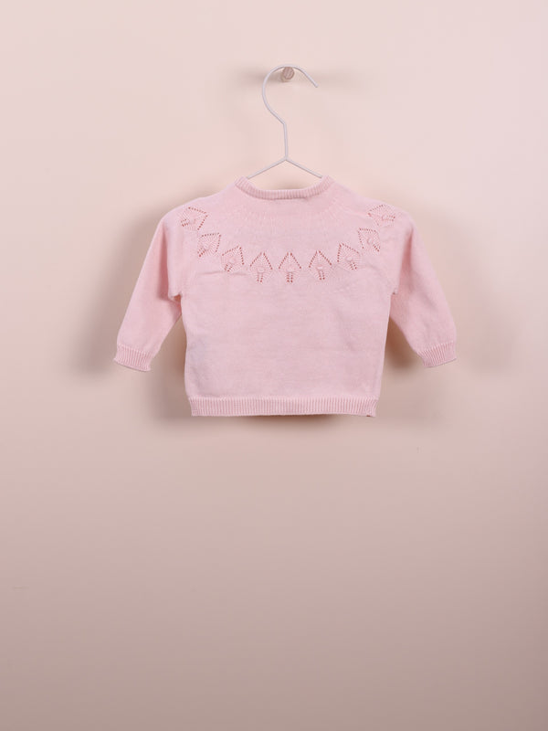 WEDOBLE Girls Pink Knit Cardigan