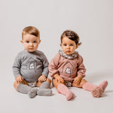 CALAMARO Pink & Grey Bloomer Set