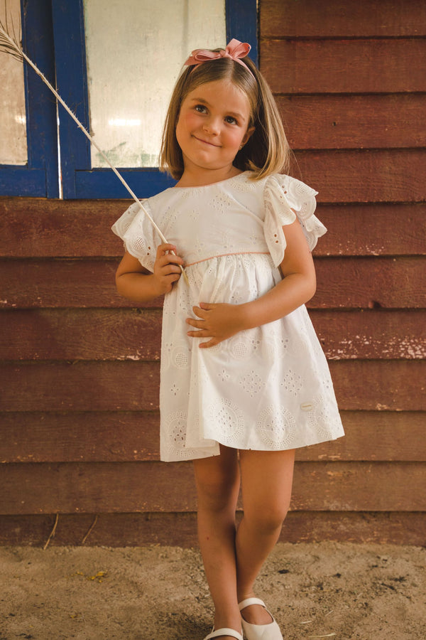 COCOTE Ivory Broderie Analgise Dress