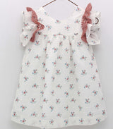 FOQUE Ivory Floral Cotton Dress