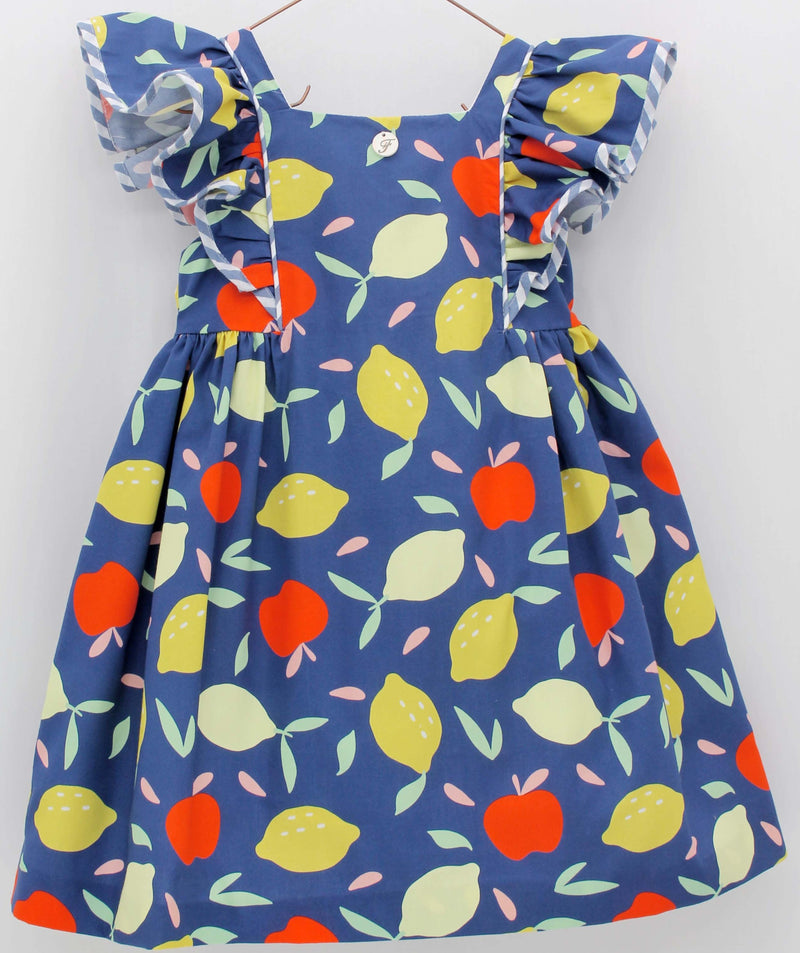 FOQUE Blue Fruit Dress
