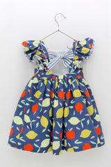 FOQUE Blue Fruit Dress