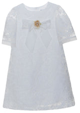 PATACHOU White Embroidered Shift Dress