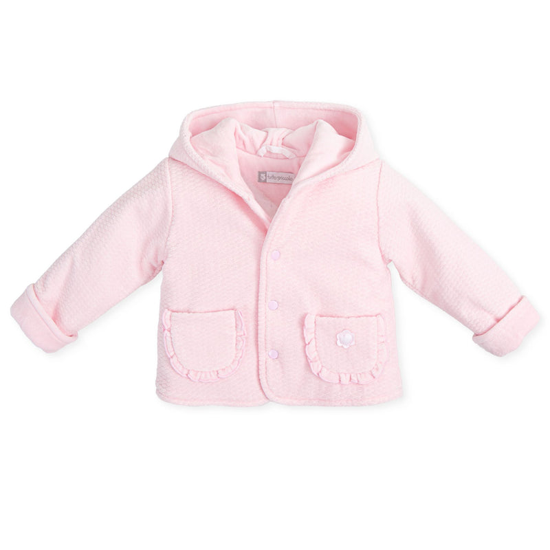 TUTTO PICCOLO Girls Pink Velour jacket
