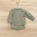 BABIDU Galia Boys Green Check Set