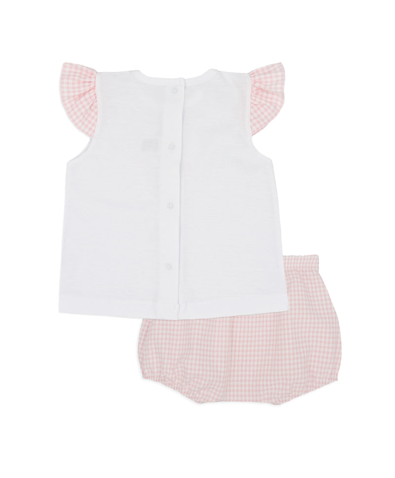 RAPIFE Pink & White Top & Bloomer Set